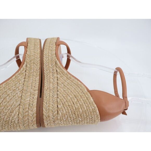 Stuart Weitzman Women Brown Nudist Wedge Espadrille Sandal Shoes Size 8.5 C Wide - Picture 10 of 14